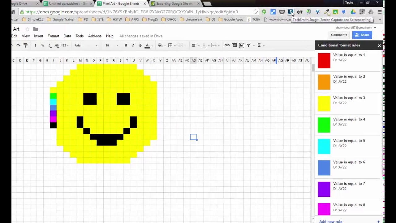 Pixel Art Exles Google Sheets Template Infoupdate Org