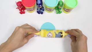 DIY How to Make PJ MASKS Play Doh Popsicles Fun and Easy Play Dough Dessert Art!