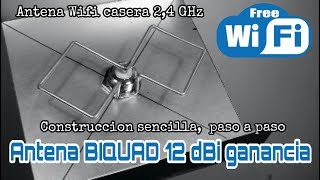 CONSTRUCCIÓN ANTENA WIFI BIQUAD 12dBi