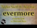 evermore Karaoke - Taylor Swift Instrumental Cover Lower Higher Male Original Key