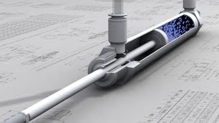 3D animation of a pneumatic piston