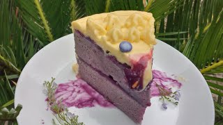 Ube cake without oven easy to make and delicious 😋#fyp #cookingchannel #cookerystudent #project