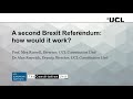 A Second Brexit Referendum: how would it work