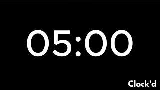 5 Minute Timer | Dark Mode | Clock'd