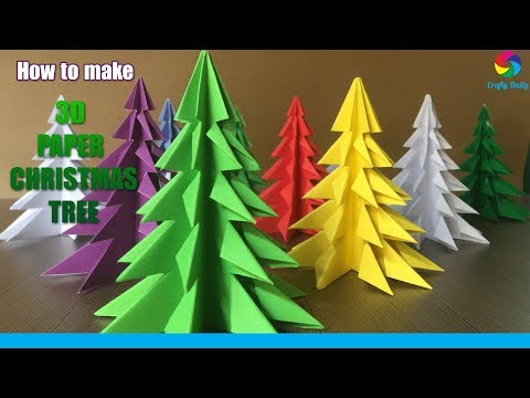 3D Paper Christmas Tree | How to Make a 3D Paper Xmas Tree DIY Tutorial 3D Paper Christmas Tree | How to Make a 3D Paper Xmas Tree DIY Tutorial