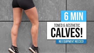 6 MIN CALVES WORKOUT! - toned & athletic calves at home (OutWork)