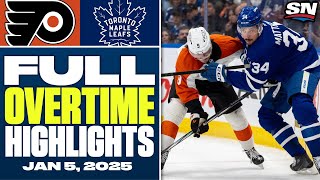 Philadelphia Flyers at Toronto Maple Leafs | FULL Overtime Highlights - January 5, 2025