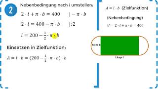 Extremwertaufgaben – Optimierung mit Zielfunktion \u0026 Nebenbedingung - Übung 3