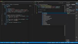 16 Area of Rectangle Program JavaScript