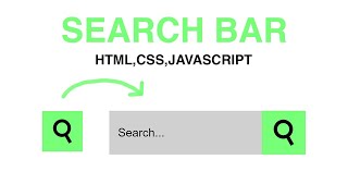 Animated search bar using HTML CSS and Javascript | Expandable search bar