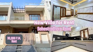 Brand New House for Rent! 3 BHK independent duplex in Dehradun Sahastradhara Road