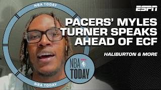 Myles Turner on defeating the Knicks, ECF vs. Celtics, Haliburton's trash talk & more | NBA Today
