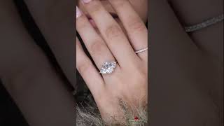 3.5 CT Three Stone Oval Moissanite Engagement Ring