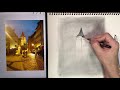 뉘른베르크 야경 연필 drawing the night view of nuremberg.