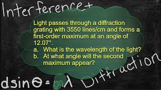 Physics Interference and Diffraction Problem Solver - Solving Diffraction Grating Problems 9