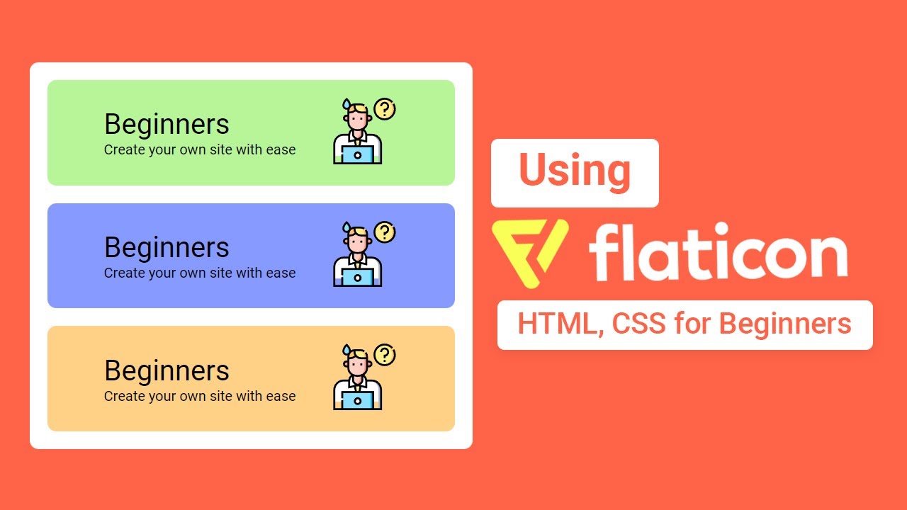 How To Use Flaticon | Using Flaticon In CSS, HTML | Flaticon For ...