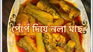 পেঁপেঁ দিয়ে নলা মাছ | Papaya with Fish Curry