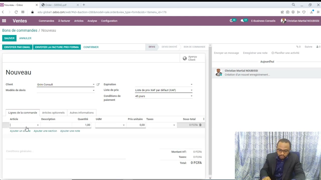 Comment Créer Un Client Avec L'ERP Odoo - YouTube