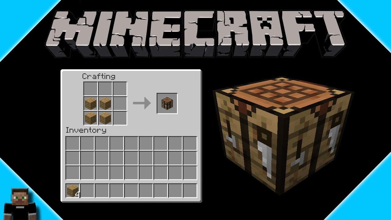 Minecraft How To Make A Crafting Table - YouTube