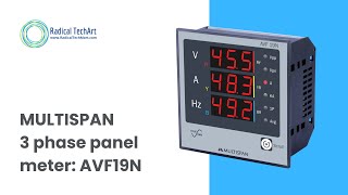 Multispan 3 phase panel meter : AVF19N