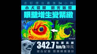 雷達直擊小犬風眼壁增生變緊緻 穿插蘭嶼！343km/h陣風快過高鐵 破台紀錄 吹壞風速計｜#天氣師李鈺廷｜Channel C HK