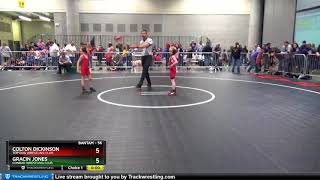 Bantam 56 Colton Dickinson Top Dog Wrestling Club Vs Gracin Jones Conrad Wrestling Club