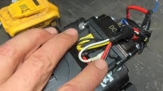 Silverline 12v Winch: Adding wireless remote, and running on Dewalt battery. You need a solenoid!