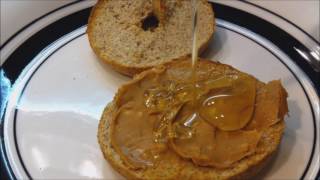 Bagel With Peanut Butter And Honey