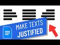 How to make texts justified in google docs