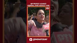 Women BJP Workers Protest Against Delhi CM Arvind Kejriwal Over Swati Maliwal Assault Case #shorts