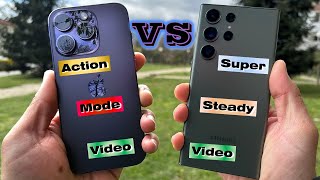 iPhone 14 Pro vs S23 Ultra Super Steady Video - April Camera Update!