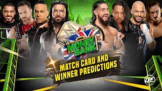 WWE MONEY IN THE BANK 2023 MATCH CARD AND WINNER PREDICTIONS