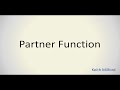 sap sd lesson partner function