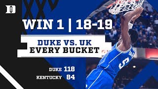 #4 Duke 118, #2 Kentucky 84 | Every Bucket (11/6/18)