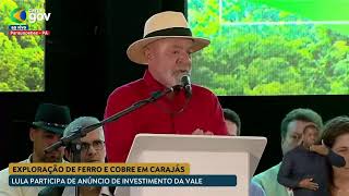 🔴 Presidente Lula participa de Ato de anúncio de investimentos da Vale