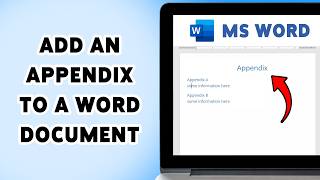 How To Add An Appendix To A Word Document | Format Appendix In MS Word 2026
