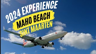 Epic Maho Beach Plane Landing | Sint Maarten | January 2024 | 4K Experience