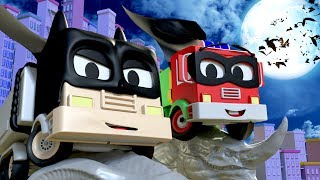 Frank and Baby Frank are BATMAN and ROBIN : Tom The Tow Truck's Paint Shop | Truck cartoons for kids