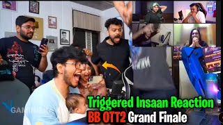 Triggered Insaan Live Reaction On BB OTT2  Winner 😱 || Big Boss Ott Season 2 Winner @FukraInsaan