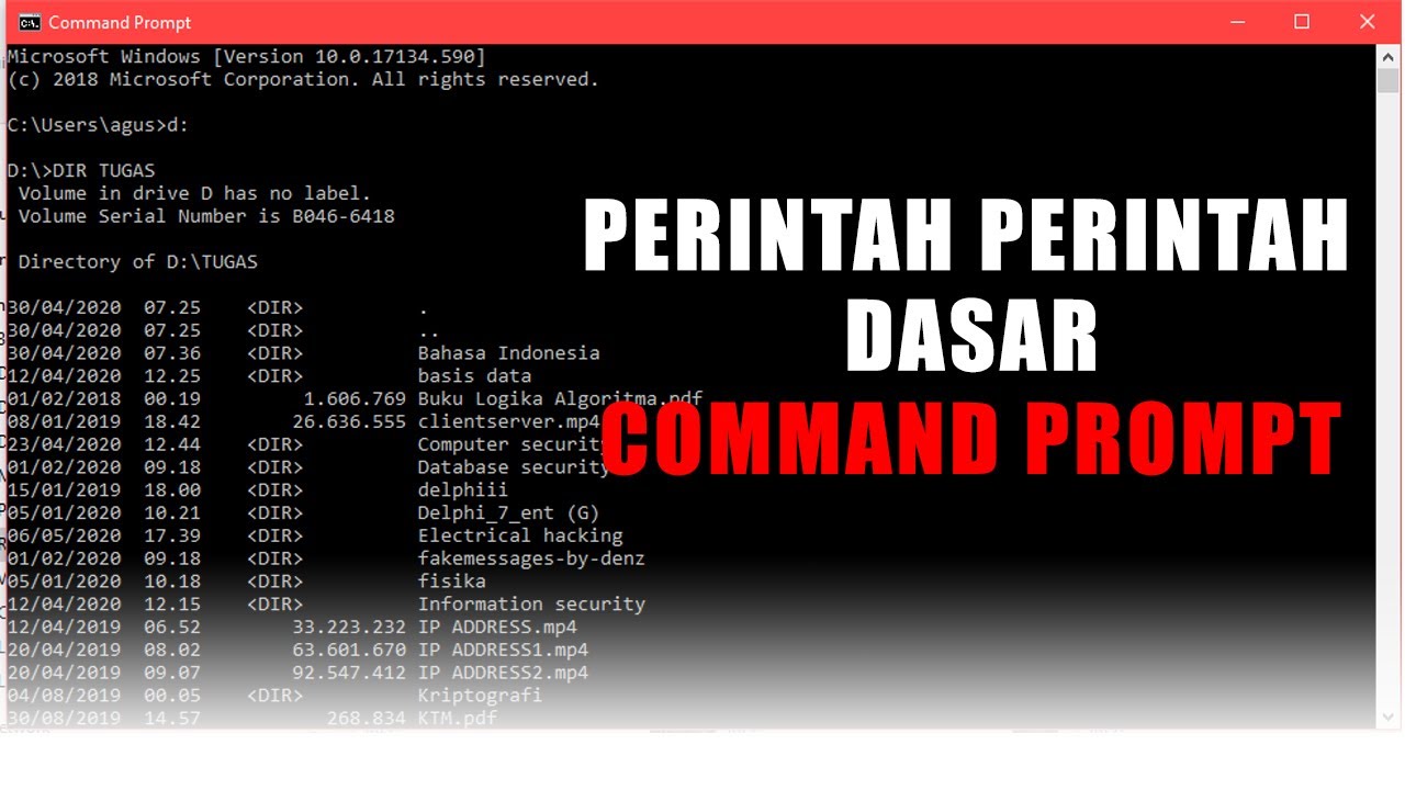 Belajar CMD || Perintah Perintah Dasar CMD Terlengkap - YouTube