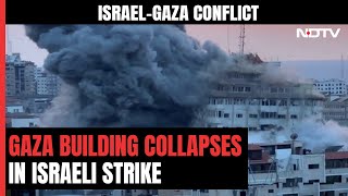 Israel Hamas War: Watan Tower In Gaza Collapses In Israeli Airstrike