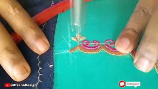 Cutwork Embroidery in Blouse Design | Normal machine