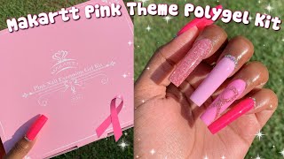 Pink \u0026 Bling Poly Nail Extension Gel Kit | Breast Cancer Awareness Month | Makartt