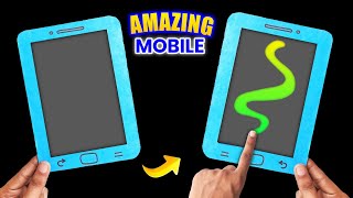 Homemade Amazing Mobile game , how to make cardboard mobile , homemade magic writing pad