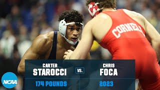 Carter Starocci vs. Chris Foca - 174 lb Semifinal - 2023 NCAA Wrestling Championships