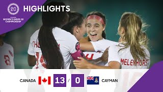 Concacaf Womens Under-20 Championship | 2022 Highlights: Canada vs Cayman Islands