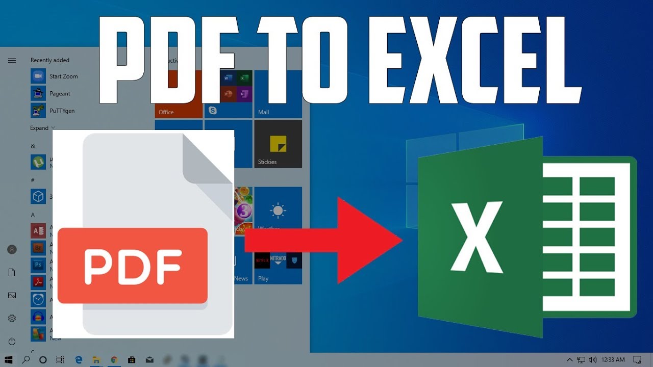 How To Convert PDF To Excel Without Any Software - YouTube