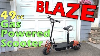 BLAZE 49cc Gas Scooter Part 1 - Unboxing \u0026 Setup