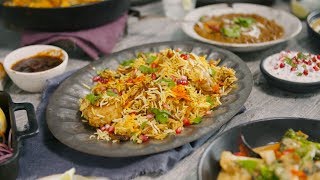 Delhi Chicken Biryani with Crispy Onions