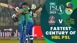 Fastest Century Of HBL PSL By Usman Khan | Quetta vs Multan | Match 28 | HBL PSL 8 | MI2T